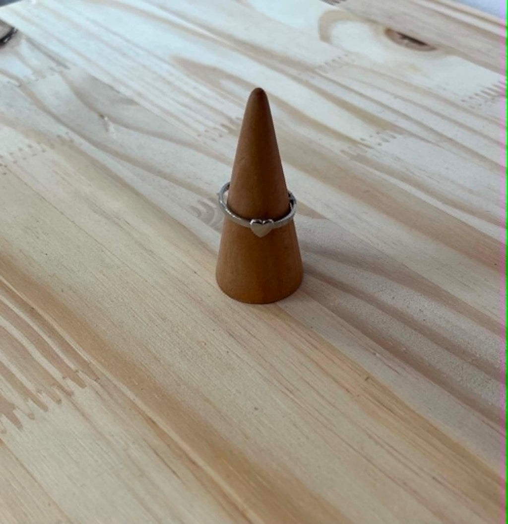 Bague coeur argenté