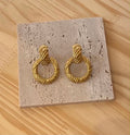 Boucle d'oreille ronde doré