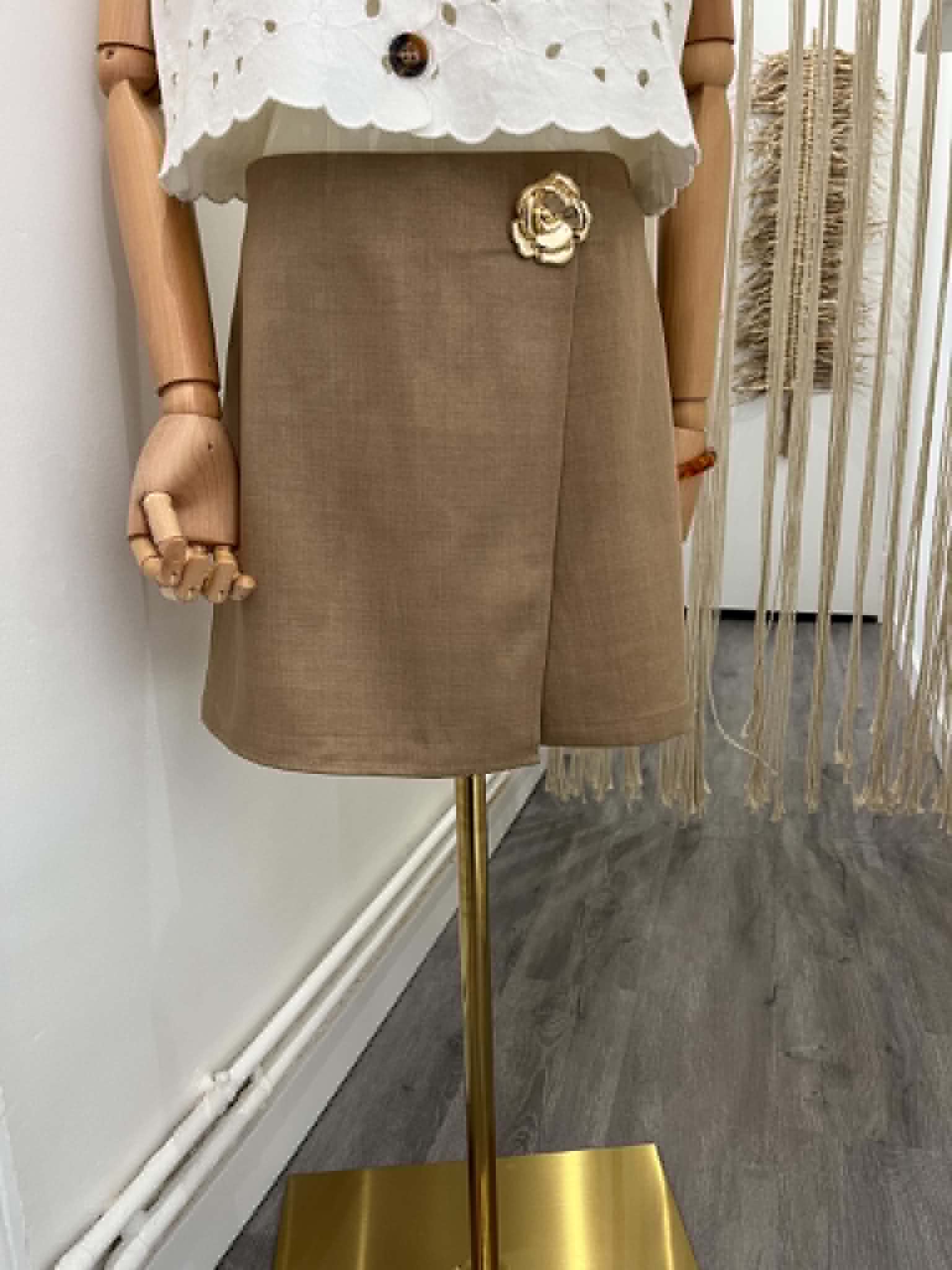 Jupe beige