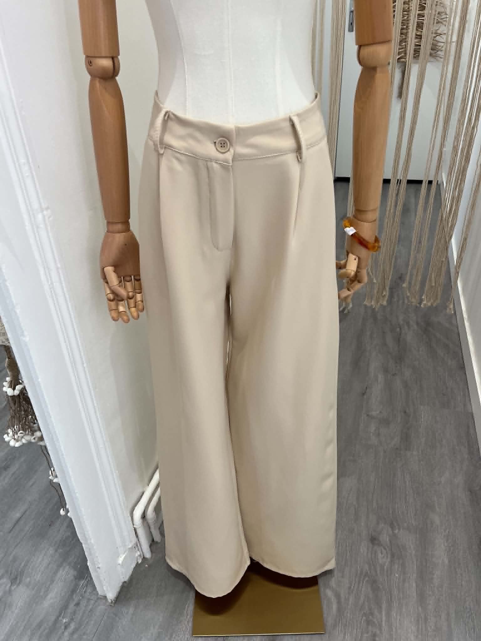 Pantalon de tailleur beige