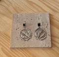 Boucle d'oreille ronde argenté