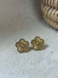 Boucles d'oreilles fleurie - doré
