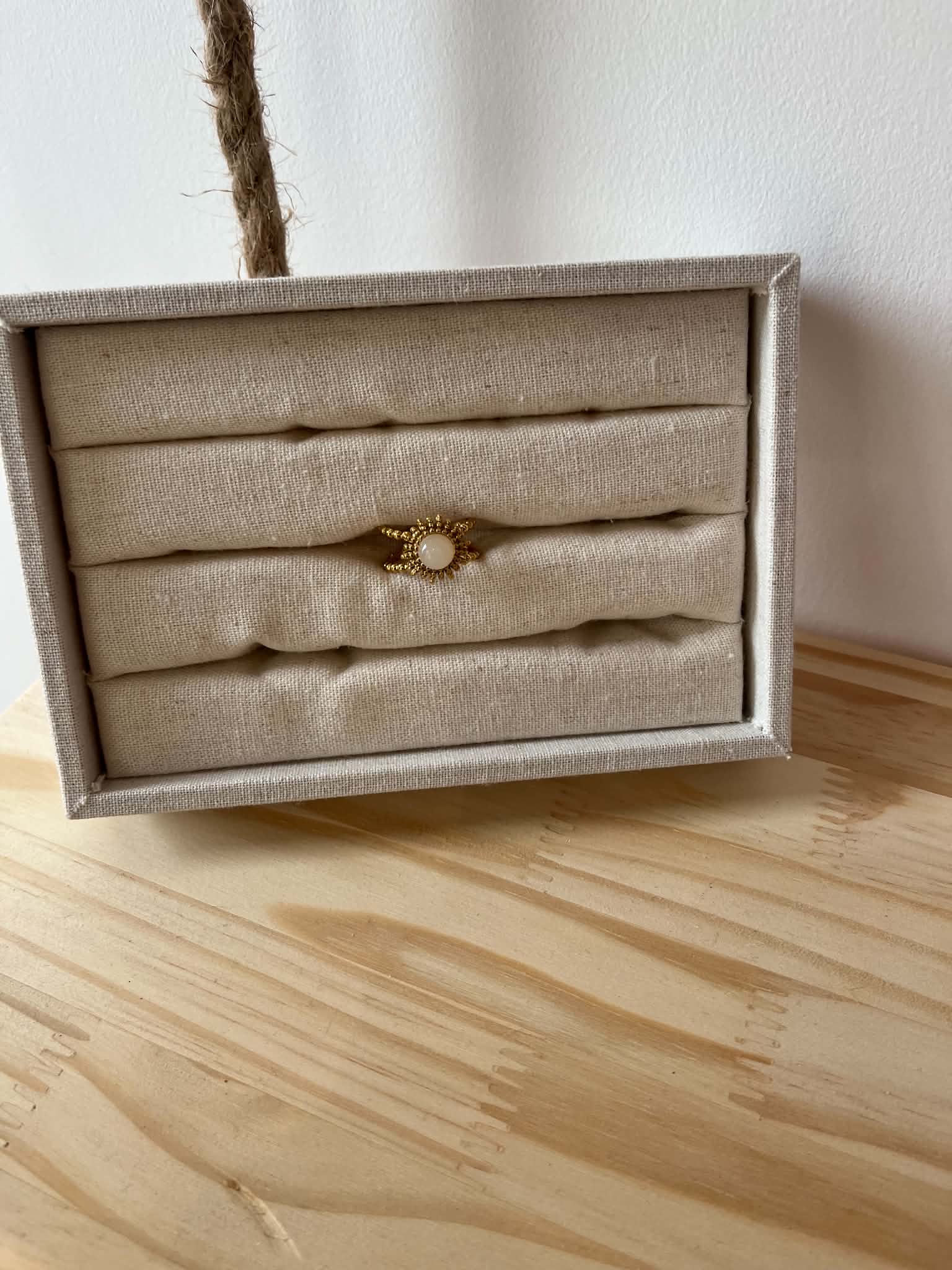Bague doré soleil