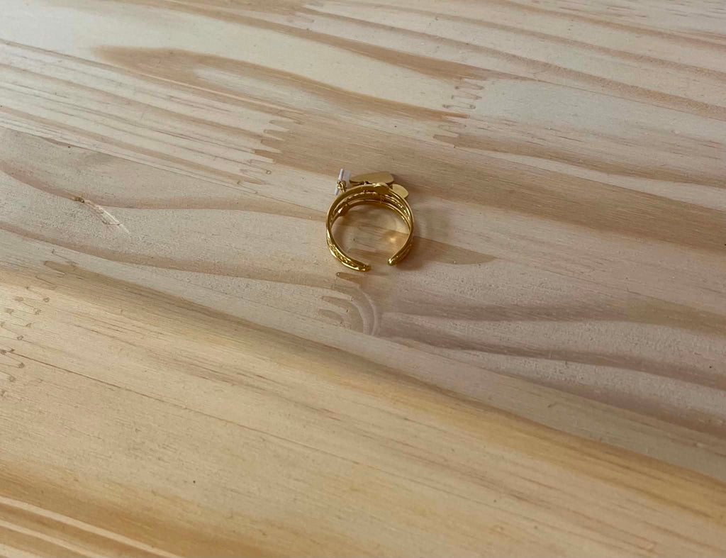 Bague coeur doré