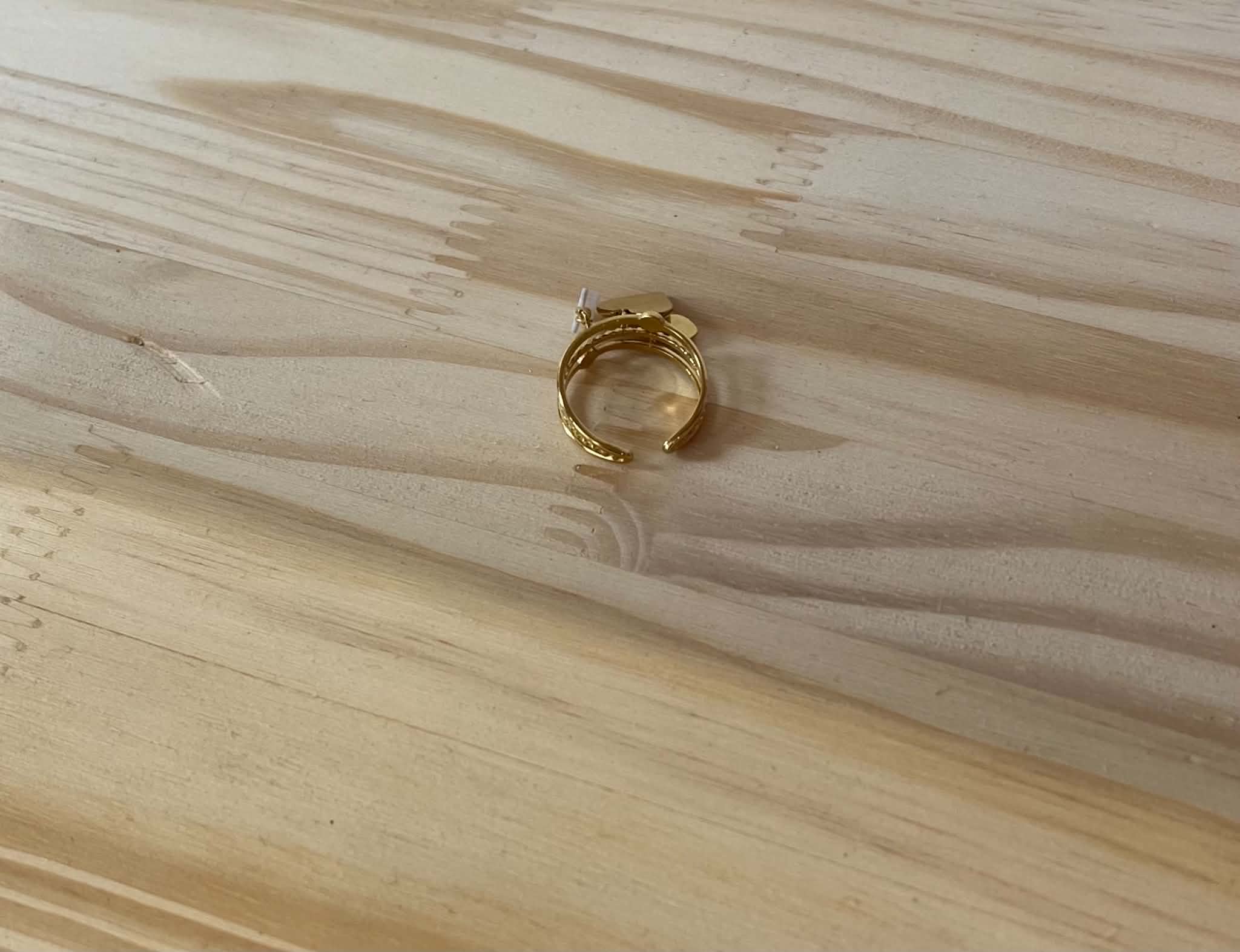 Bague coeur doré