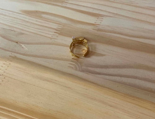 Bague coeur doré