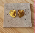 Boucle d'oreille doré coeur