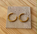 Boucle d'oreille ronde doré