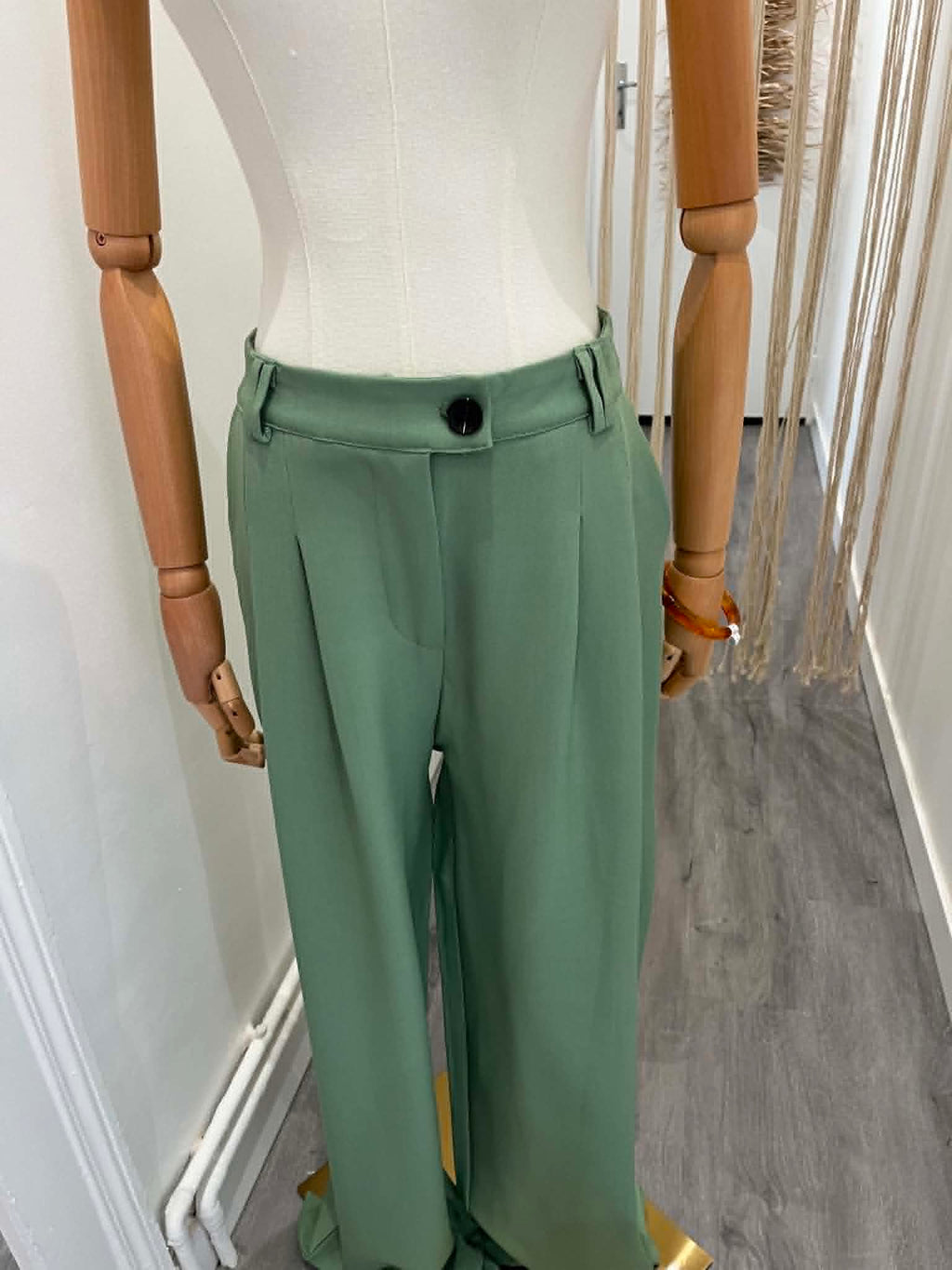 Pantalon de tailleur vert