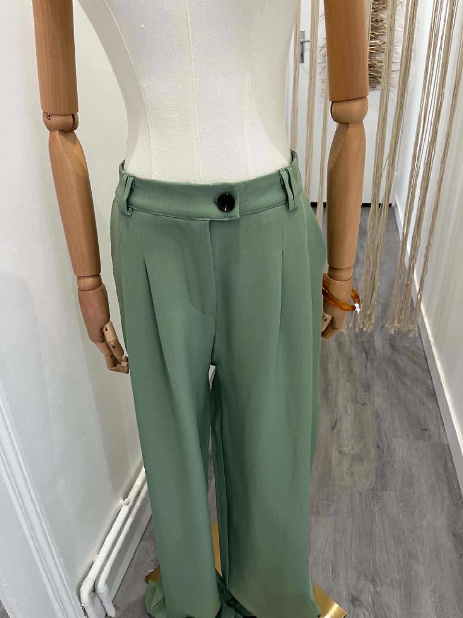 Pantalon de tailleur vert