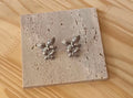 Boucle d'oreille papillon argenté