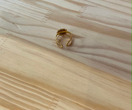 Bague doré soleil