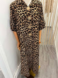 Robe longue léopard