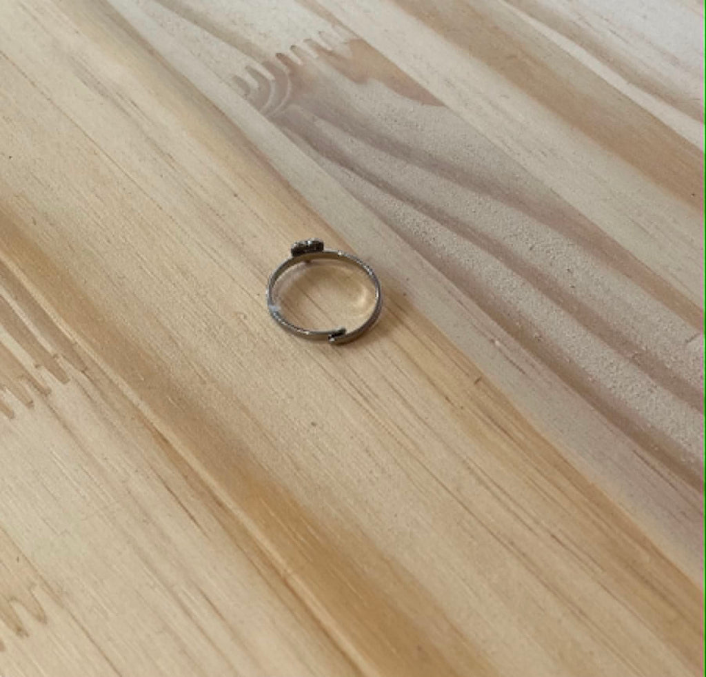 Bague coeur argenté