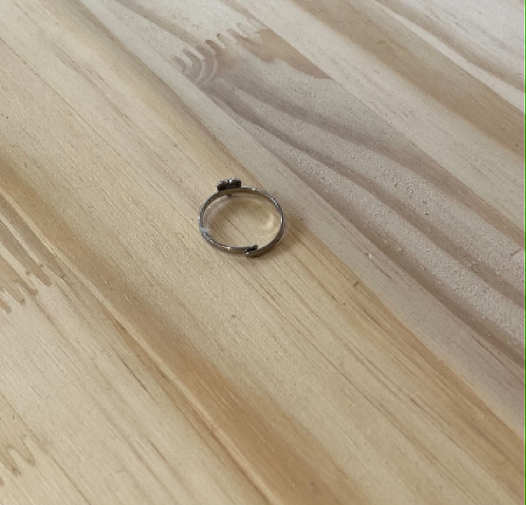 Bague coeur argenté