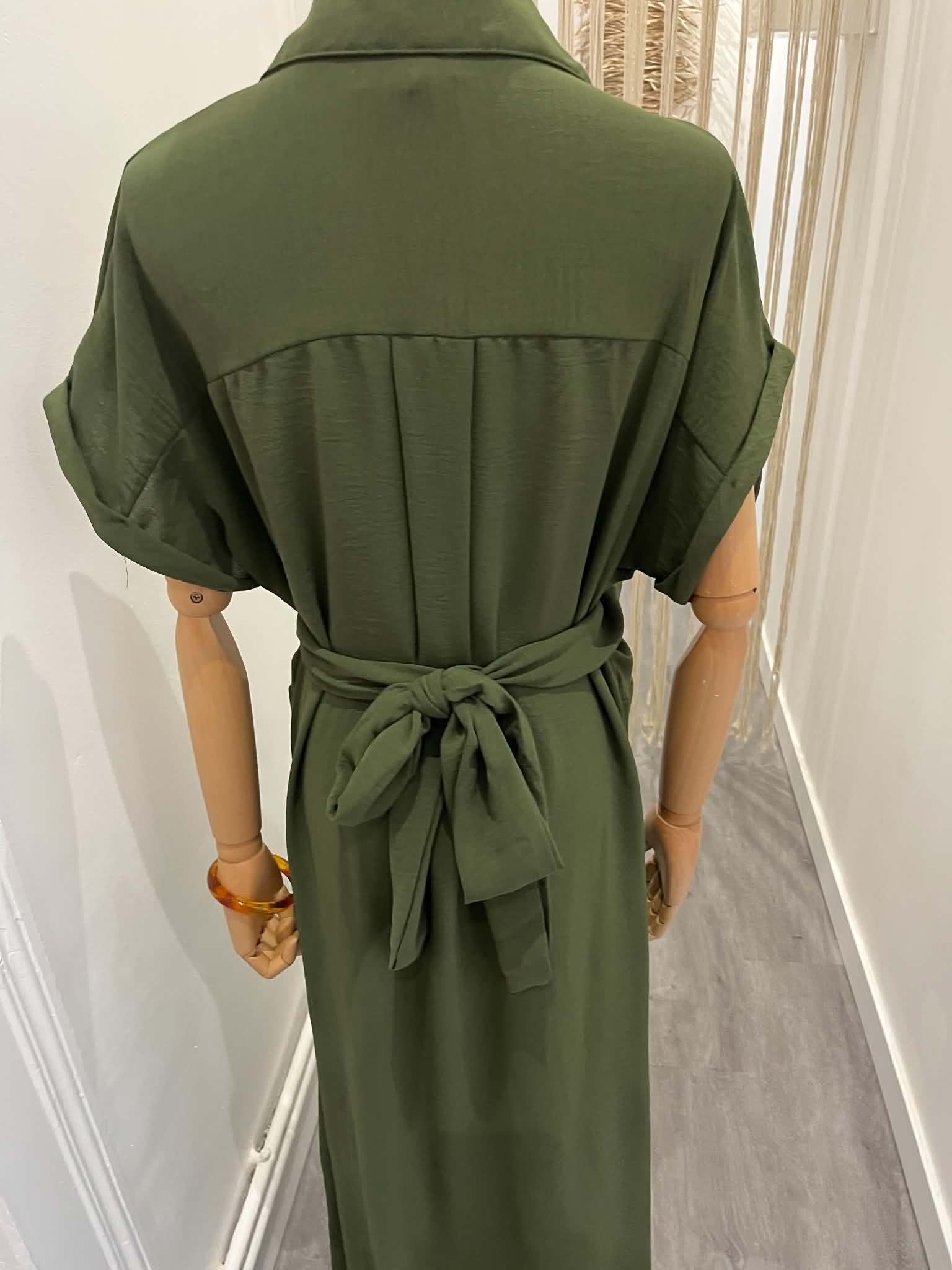 Robe verte manche courte