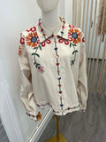 Veste en jean a motifs coloré