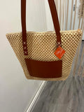 Sac a longue hanse et détails en cuir