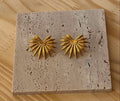 Boucle d'oreille doré feuille