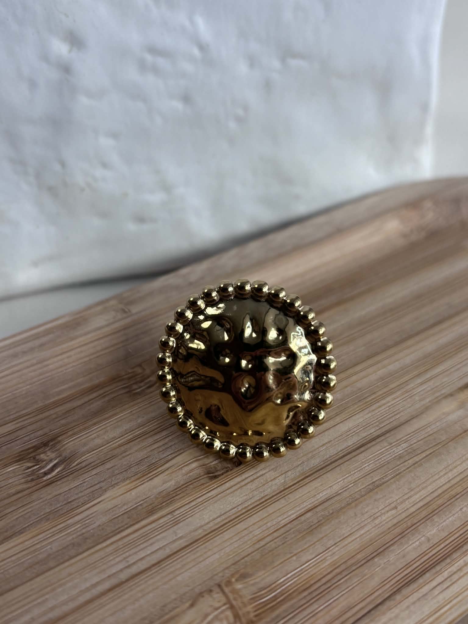 Bague médaillon - doré