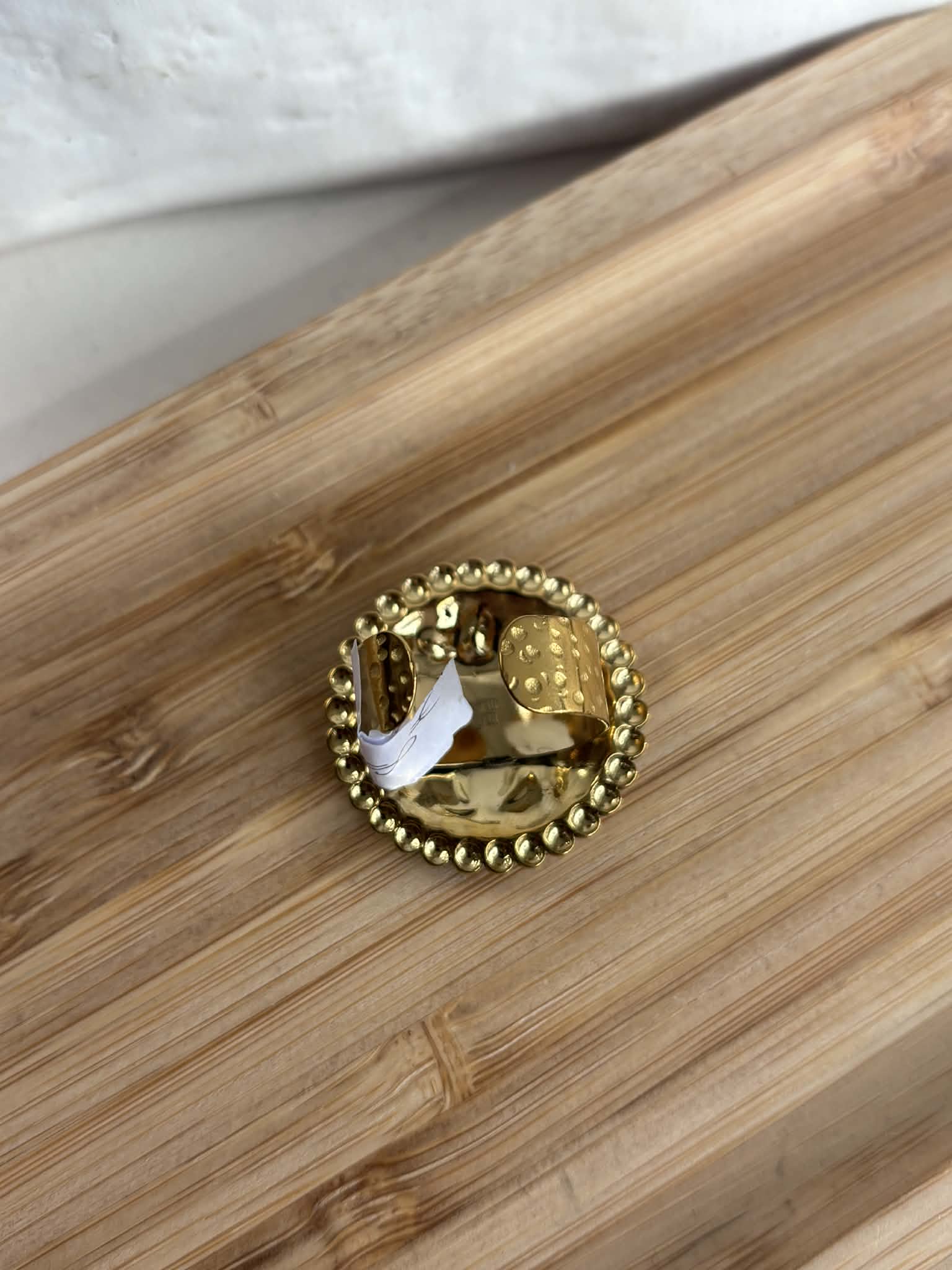 Bague médaillon - doré