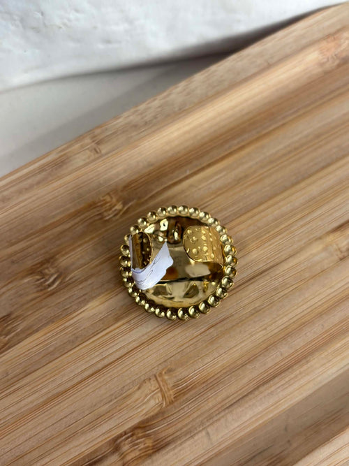 Bague médaillon - doré