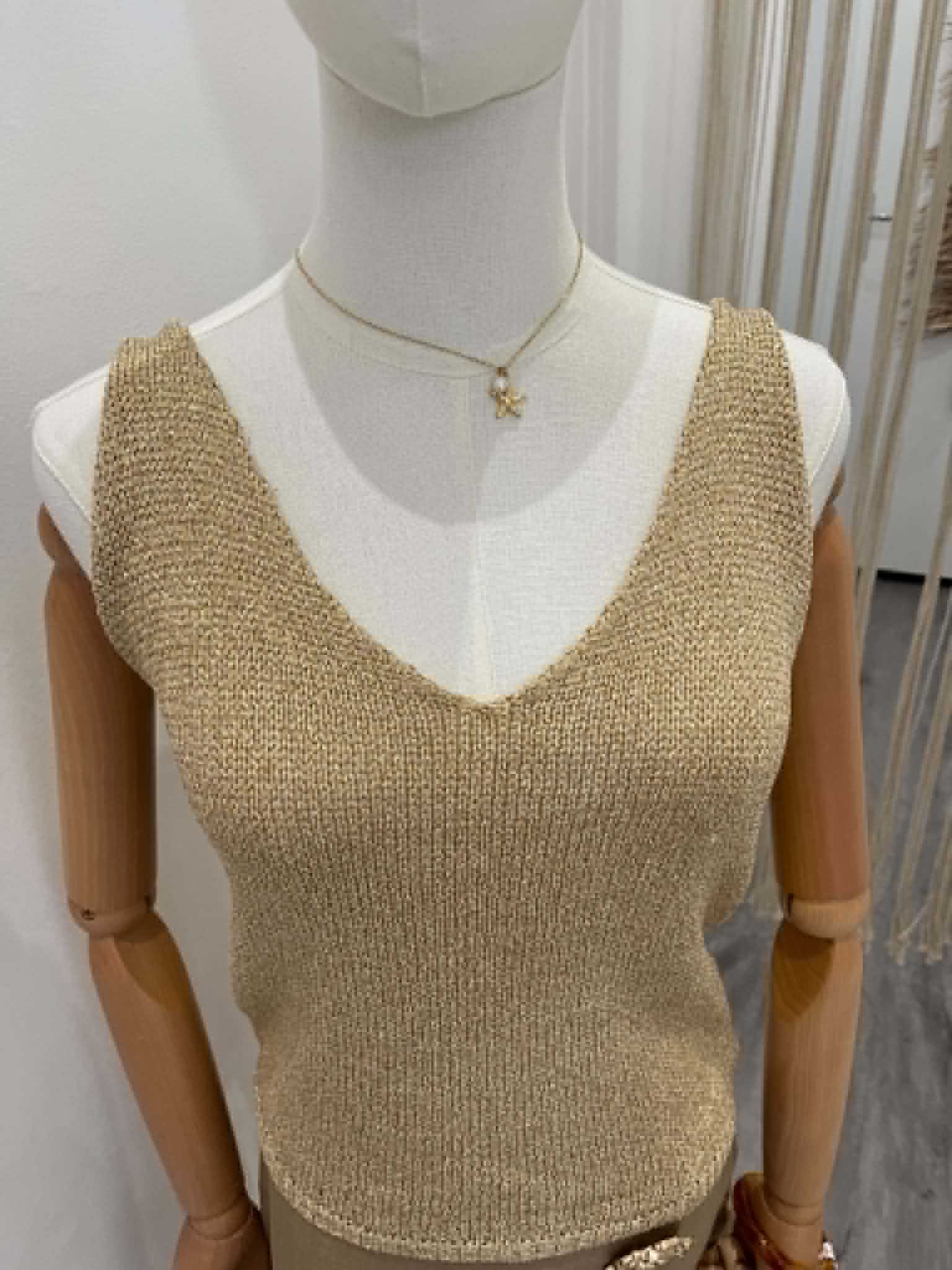 Débardeur en maille pailleté