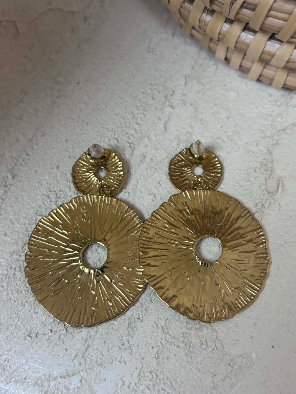 Boucles d'oreilles - rond doré