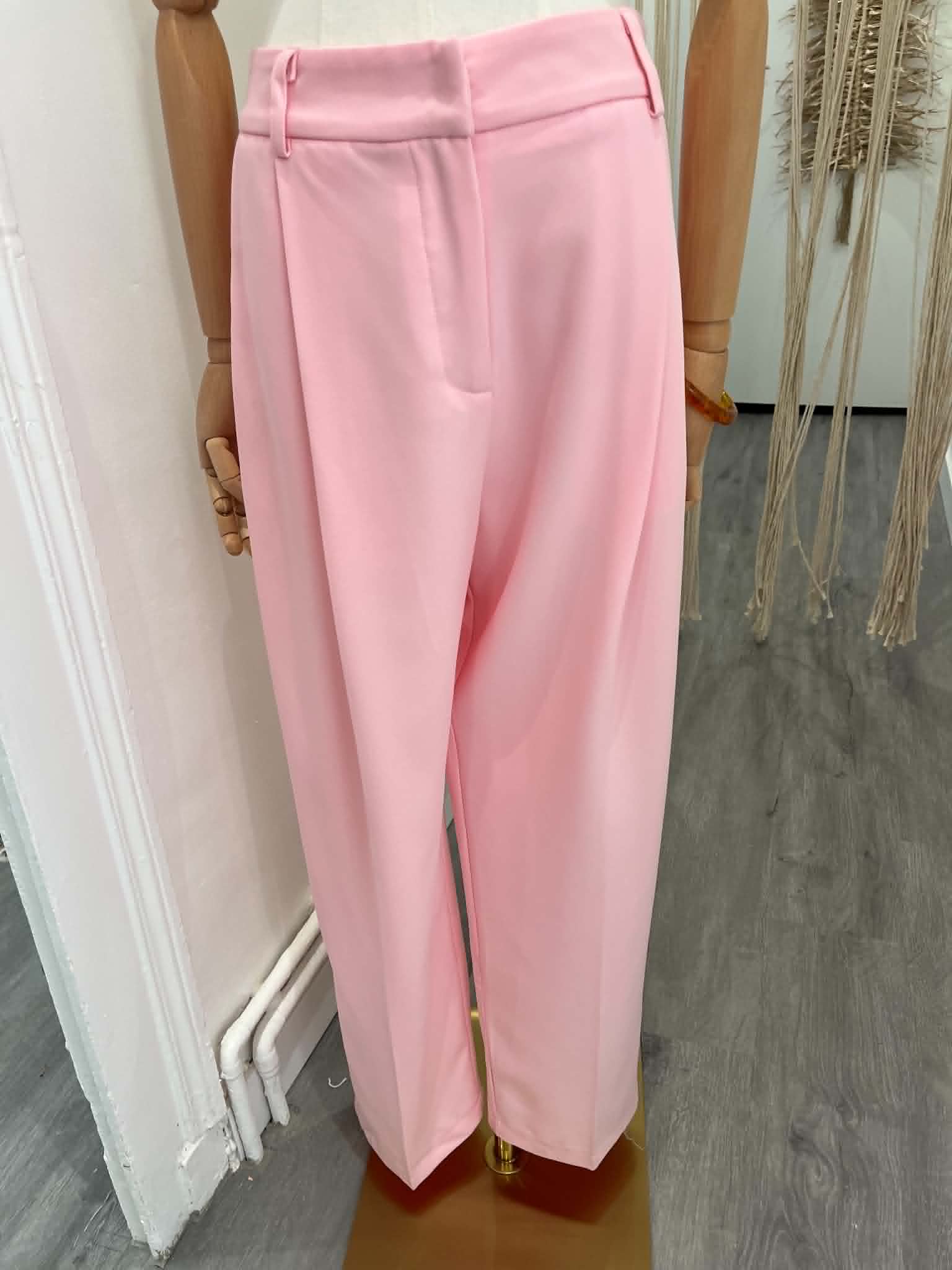 Pantalon de tailleur rose